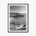 Malta Black and White Fine Art Photo Print, Golden Bay Beach, Mellieha, Coastal Poster