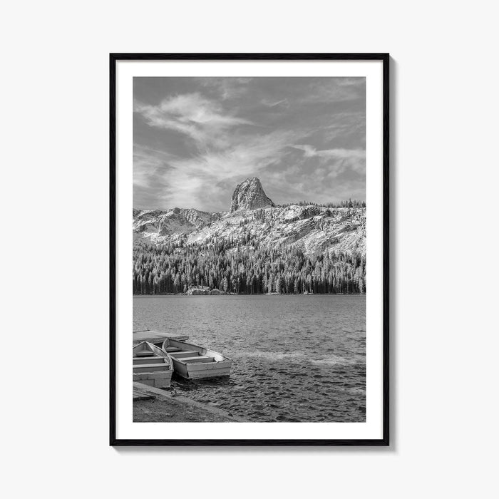 Mammoth Lakes Black and White Fine Art Photo Print, Lake George, Crystal Crag, California
