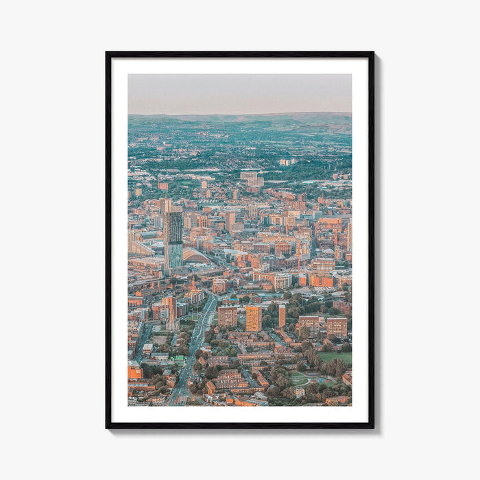 Manchester Skyline Fine Art Photo Print, Beetham Tower, Canal Reflection, England, Wall Decor Poster