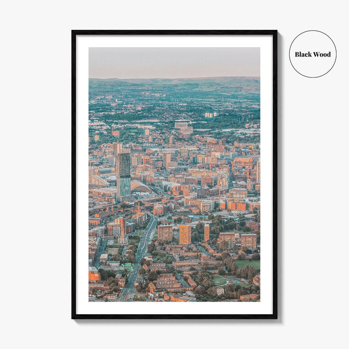 Manchester Skyline Fine Art Photo Print, Beetham Tower, Canal Reflection, England, Wall Decor Poster