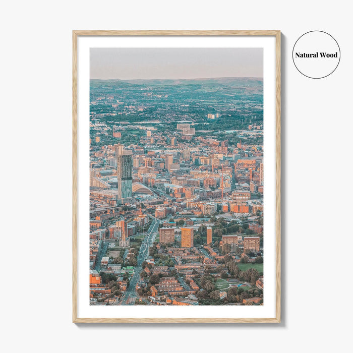 Manchester Skyline Fine Art Photo Print, Beetham Tower, Canal Reflection, England, Wall Decor Poster