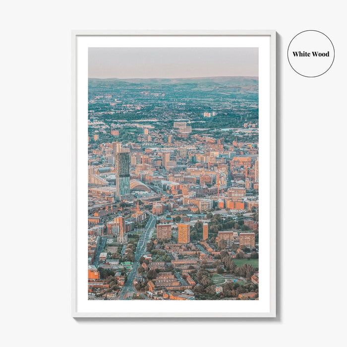 Manchester Skyline Fine Art Photo Print, Beetham Tower, Canal Reflection, England, Wall Decor Poster