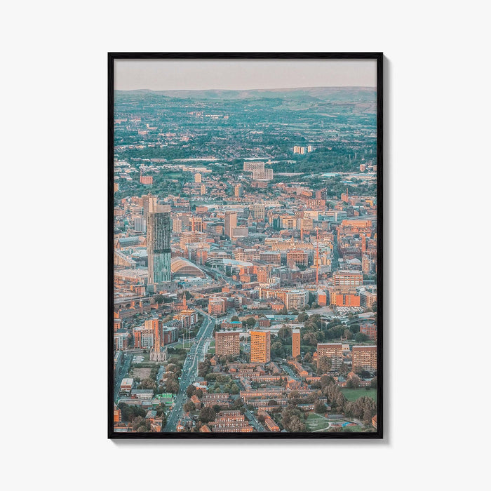 Manchester Skyline Fine Art Photo Print, Beetham Tower, Canal Reflection, England, Wall Decor Poster