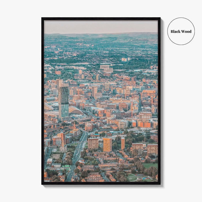 Manchester Skyline Fine Art Photo Print, Beetham Tower, Canal Reflection, England, Wall Decor Poster