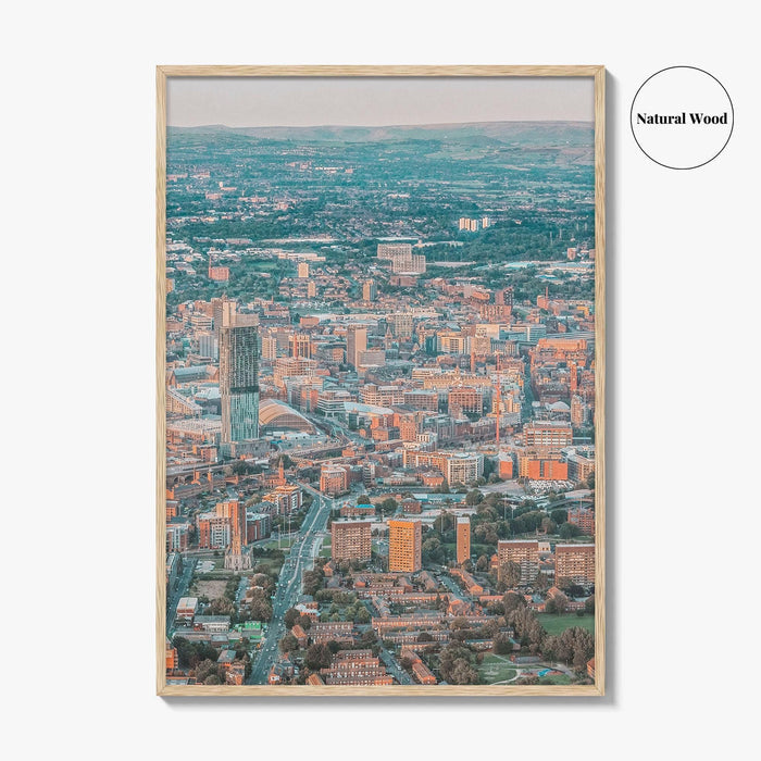 Manchester Skyline Fine Art Photo Print, Beetham Tower, Canal Reflection, England, Wall Decor Poster