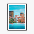 Manchester New Hampshire Skyline Fine Art Photo Print, Merrimack River Wall Decor Poster
