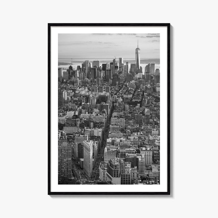 Manhattan Skyline Black and White Fine Art Photo Print, New York City Poster