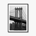 Manhattan Bridge Black and White Fine Art Photo Print, Brooklyn NYC DUMBO Poster