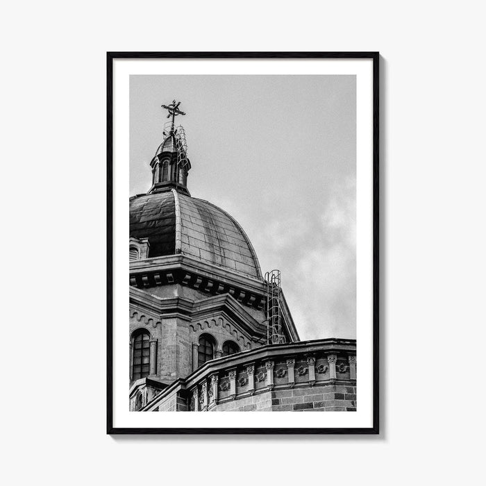 Manila Black and White Fine Art Photo Print, Intramuros Cathedral Dome, Philippines Poster