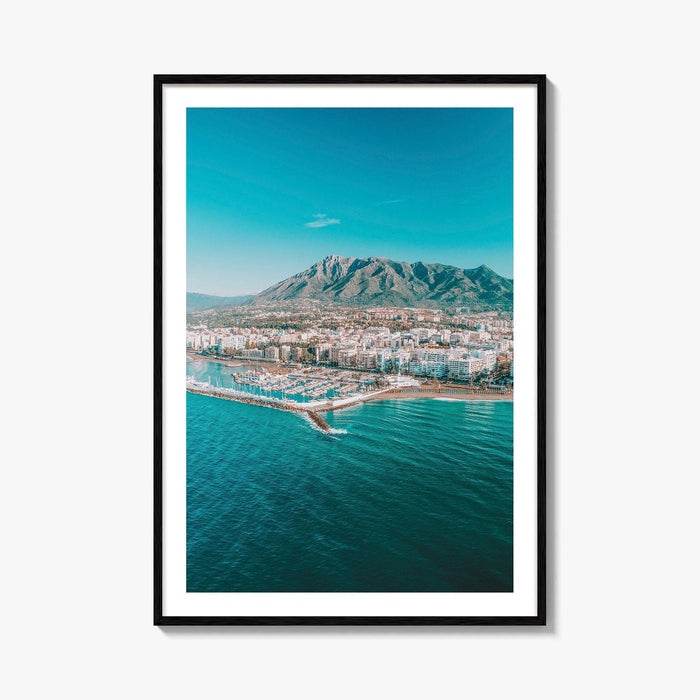 Marbella Fine Art Photo Print, Aerial Panorama, Costa Del Sol, Spain Wall Decor Poster