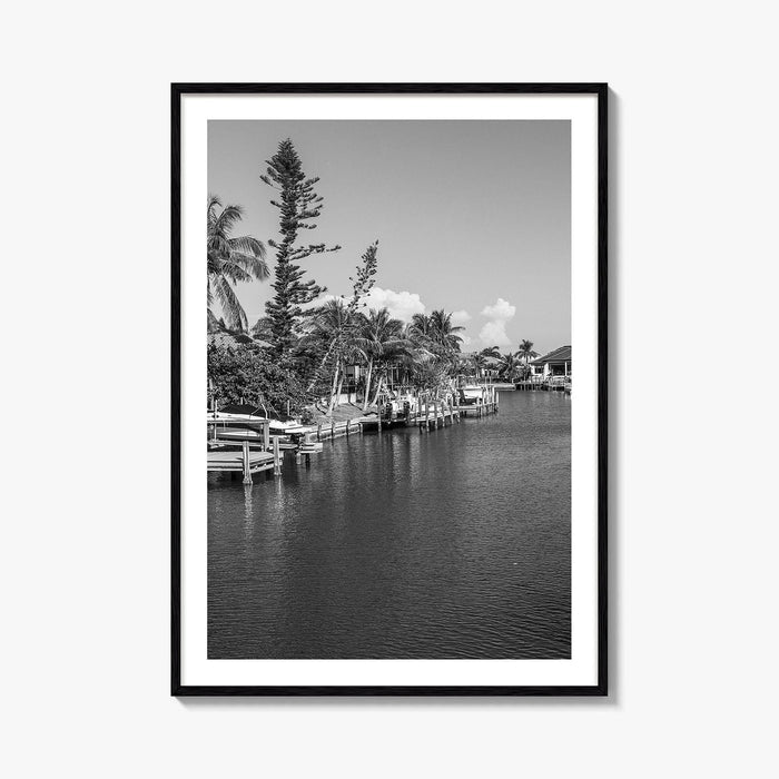Marco Island Black and White Fine Art Photo Print, Naples Florida, USA Poster
