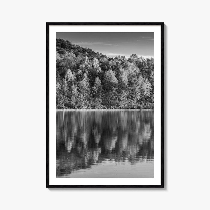 Maryland Black and White Fine Art Photo Print, Lake Habeeb, Rocky Gap State Park