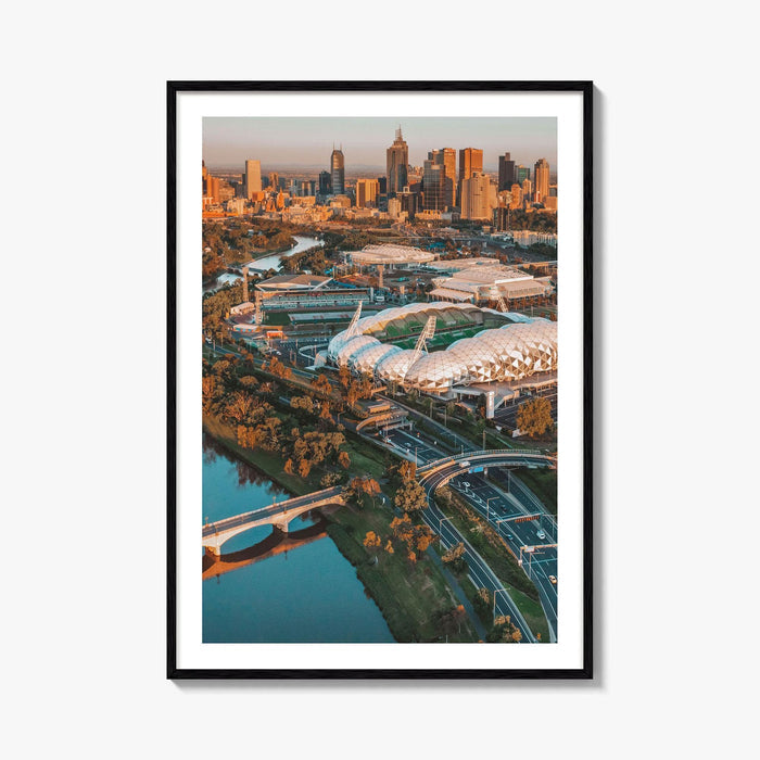 Melbourne Skyline Fine Art Photo Print, Aerial, Victoria, Australia, Wall Decor, Poster