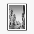 Merida Black and White Fine Art Photo Print, Mexico Cathedral Yucatan Poster