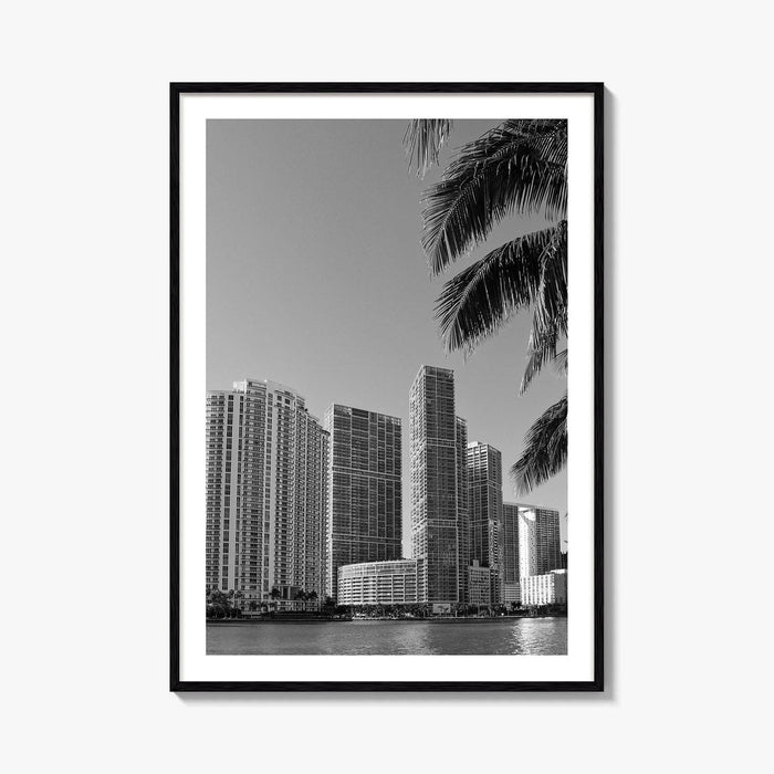 Miami Black and White Fine Art Photo Print, South Beach, Florida Wall Poster, USA