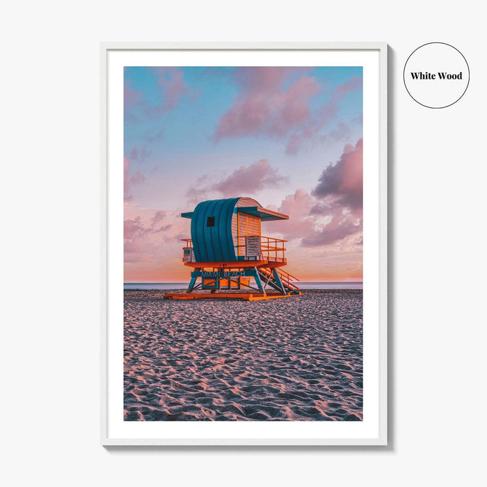 Miami Fine Art Photo Print, South Beach Florida, Wall Decor, Lifeguard Tower
