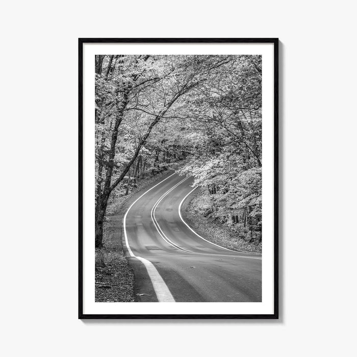 Michigan Black and White Fine Art Photo Print, Keweenaw Peninsula Scenic Byway M41 Poster