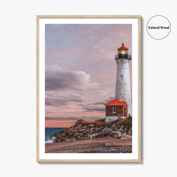 Crisp Point Lighthouse Fine Art Photo Print, Lake Superior, Upper Peninsula Michigan Poster, USA