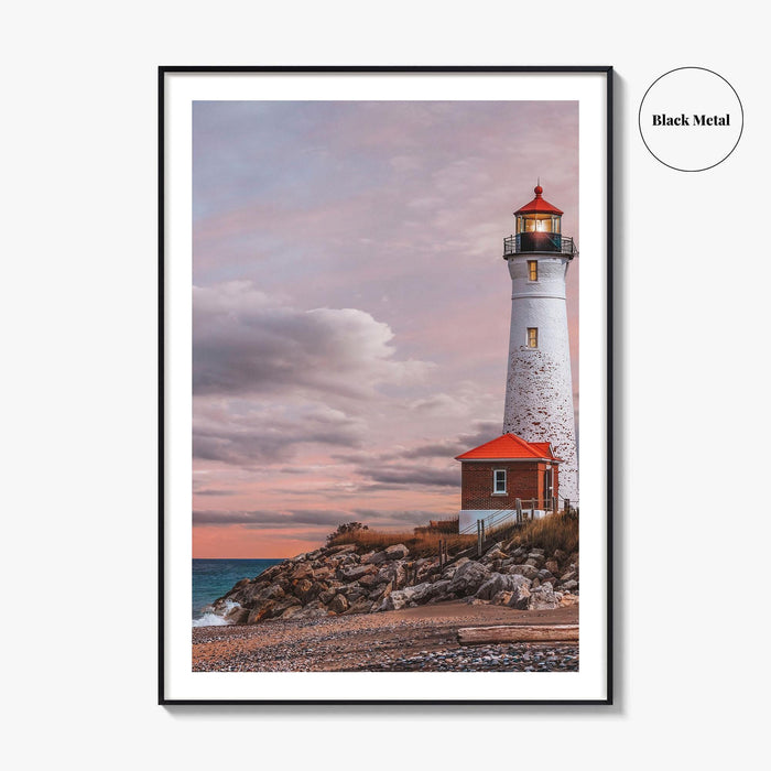 Crisp Point Lighthouse Fine Art Photo Print, Lake Superior, Upper Peninsula Michigan Poster, USA