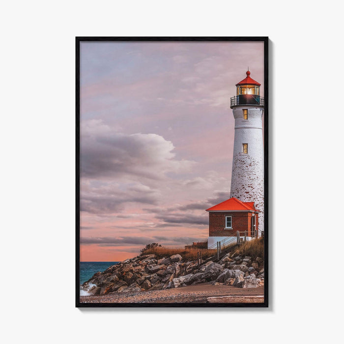 Crisp Point Lighthouse Fine Art Photo Print, Lake Superior, Upper Peninsula Michigan Poster, USA
