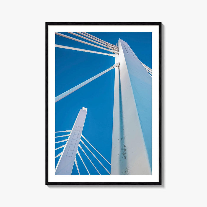 Milwaukee Blue Fine Art Photo Print, Wisconsin Wall Decor Poster, USA Bridge Photo