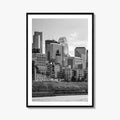 Minneapolis Skyline Black and White Fine Art Photo Print, Stone Arch Bridge Minnesota Poster