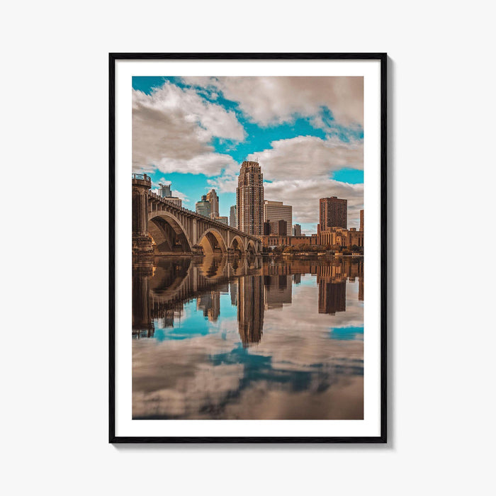 Minneapolis Skyline Fine Art Photo Print, Mississippi River, Minnesota MN USA Wall Poster
