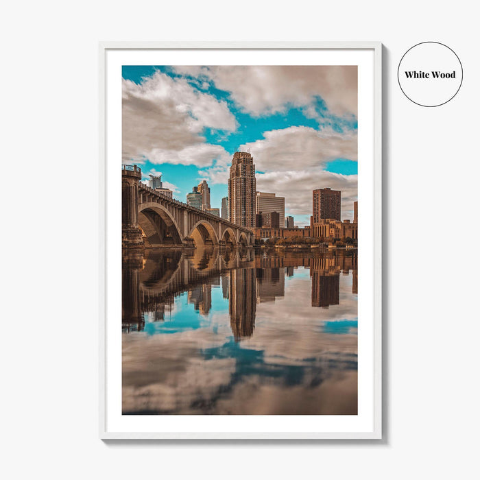 Minneapolis Skyline Fine Art Photo Print, Mississippi River, Minnesota MN USA Wall Poster