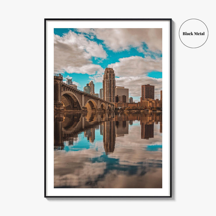 Minneapolis Skyline Fine Art Photo Print, Mississippi River, Minnesota MN USA Wall Poster