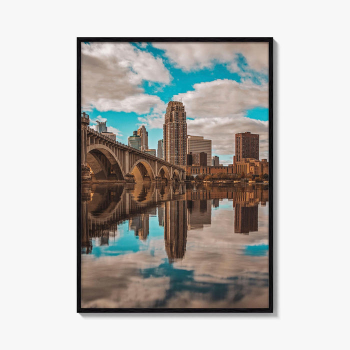 Minneapolis Skyline Fine Art Photo Print, Mississippi River, Minnesota MN USA Wall Poster
