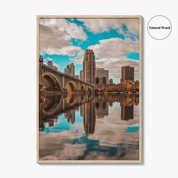 Minneapolis Skyline Fine Art Photo Print, Mississippi River, Minnesota MN USA Wall Poster