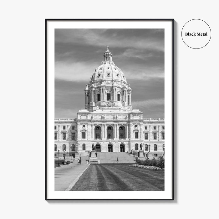 St Paul Black and White Fine Art Photo Print, State Capitol, Minnesota Poster