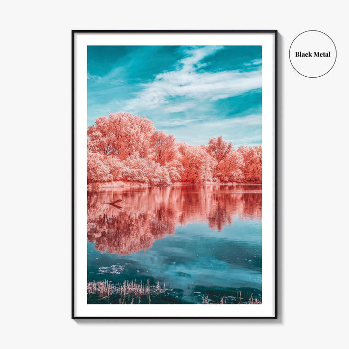 Minnesota Valley National Wildlife Refuge Fine Art Photo Print, Marsh Lake Infrared Poster