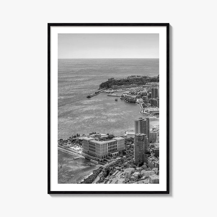 Monaco Skyline Black and White Fine Art Photo Print, Monte Carlo, Europe Poster