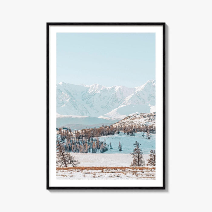 Mongolia Fine Art Photo Print, Altai Mountains, Snowy Steppe, Wall Art Poster