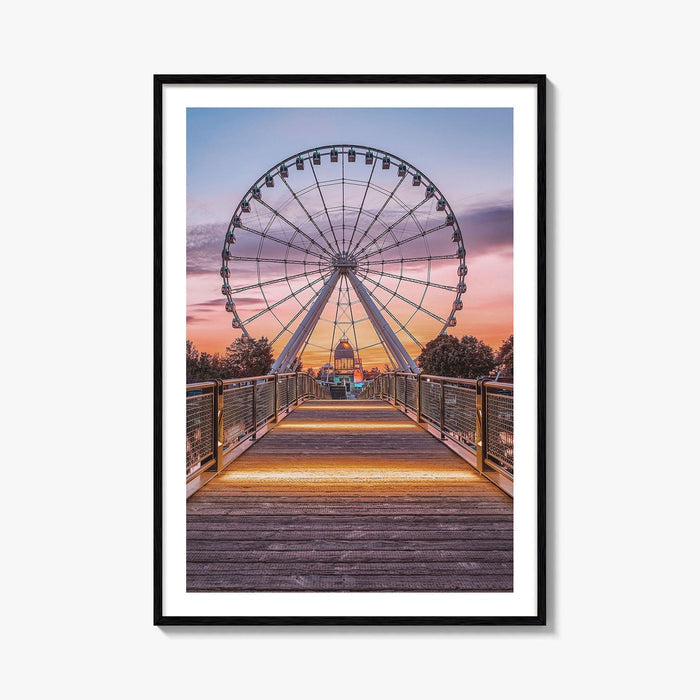 Montreal Fine Art Photo Print, Old Port Ferris Wheel, Quebec Canada Wall Poster