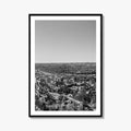 Morgantown Skyline Black and White Fine Art Photo Print, WVU Campus, West Virginia Poster