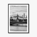 Moscow Black and White Fine Art Photo Print, Kremlin, Moskva River, Russia Wall Poster