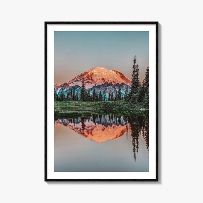 Mount Rainier Fine Art Photo Print, Tipsoo Lake, National Park, Washington USA Poster