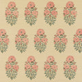 Mughal Flower Grasscloth Wallpaper