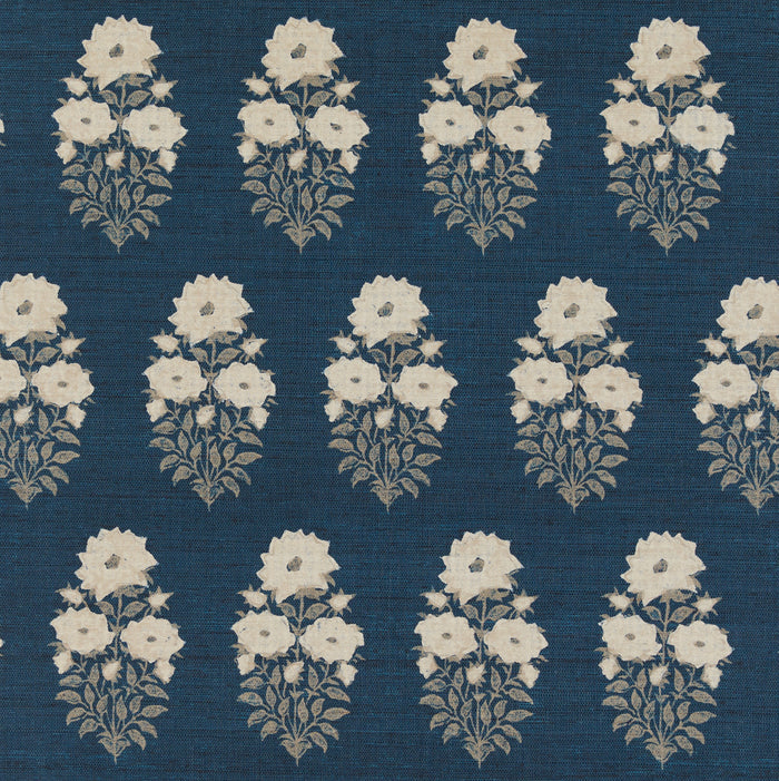 Mughal Flower Grasscloth Wallpaper