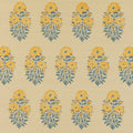 Mughal Flower Grasscloth Wallpaper