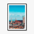 Munich Fine Art Photo Print, München, Bavaria Germany, Alps Panorama, Wall Poster