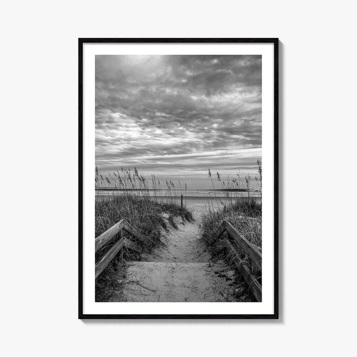 Myrtle Beach Black and White Fine Art Photo Print, South Carolina Poster