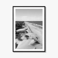 Nags Head Black and White Fine Art Photo Print, Outer Banks Fishing Pier Poster