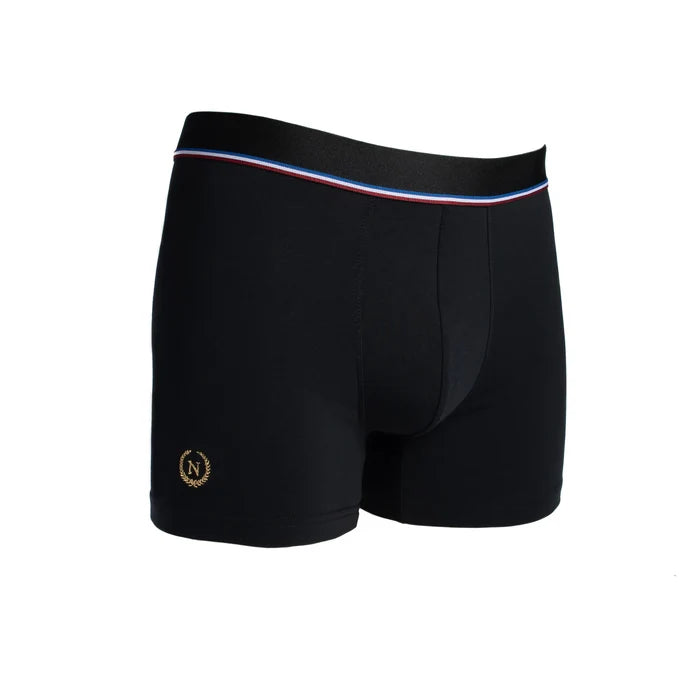 Napoleon black cotton boxer briefs by Maison Broussaud