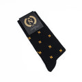 Napoleon ‘N’ allover black socks by Maison Broussaud