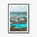 Nassau Skyline Fine Art Photo Print, Paradise Island Bahamas, Harbour Aerial Poster