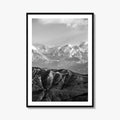 Upper Mustang Black and White Fine Art Photo Print, Annapurna Himalayas Poster