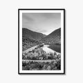 New Hampshire Black and White Fine Art Photo Print, Franconia Notch, White Mountain Poster